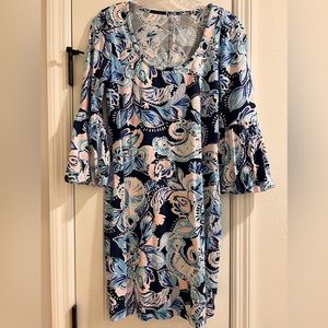 Lilly Pulitzer navy & pink dress